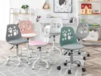 Fotel obrotowy dla dzieci FOOT SZARO-CZARNY do biurka - mix kolorów