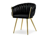 Produkt: krzesło rosa czarny welur,podstawa złoty