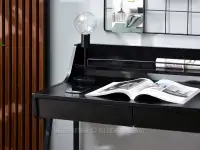 Czarne biurko z szufladami BORR CZARNE DREWNO - CZARNY - w klasycznym czarnym kolorze