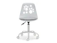 Produkt: Fotel biurowy foot biały-szary tkanina, podstawa biały