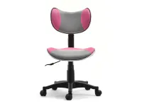 Produkt: Fotel biurowy cat szary-różowy, podstawa chrom