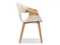Krzesło baranek z giętego drewna KORA KREMOWY - DĄB - bok